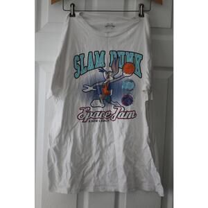 Space Jam: A New Legacy Slam Dunk T-Shirt Bugs Bunny White Size L